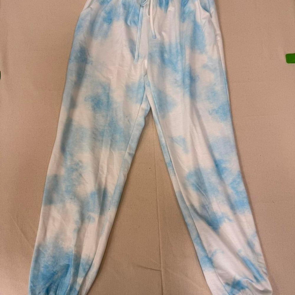 Amazon Essentials blue tie-dye jogger sweatpants